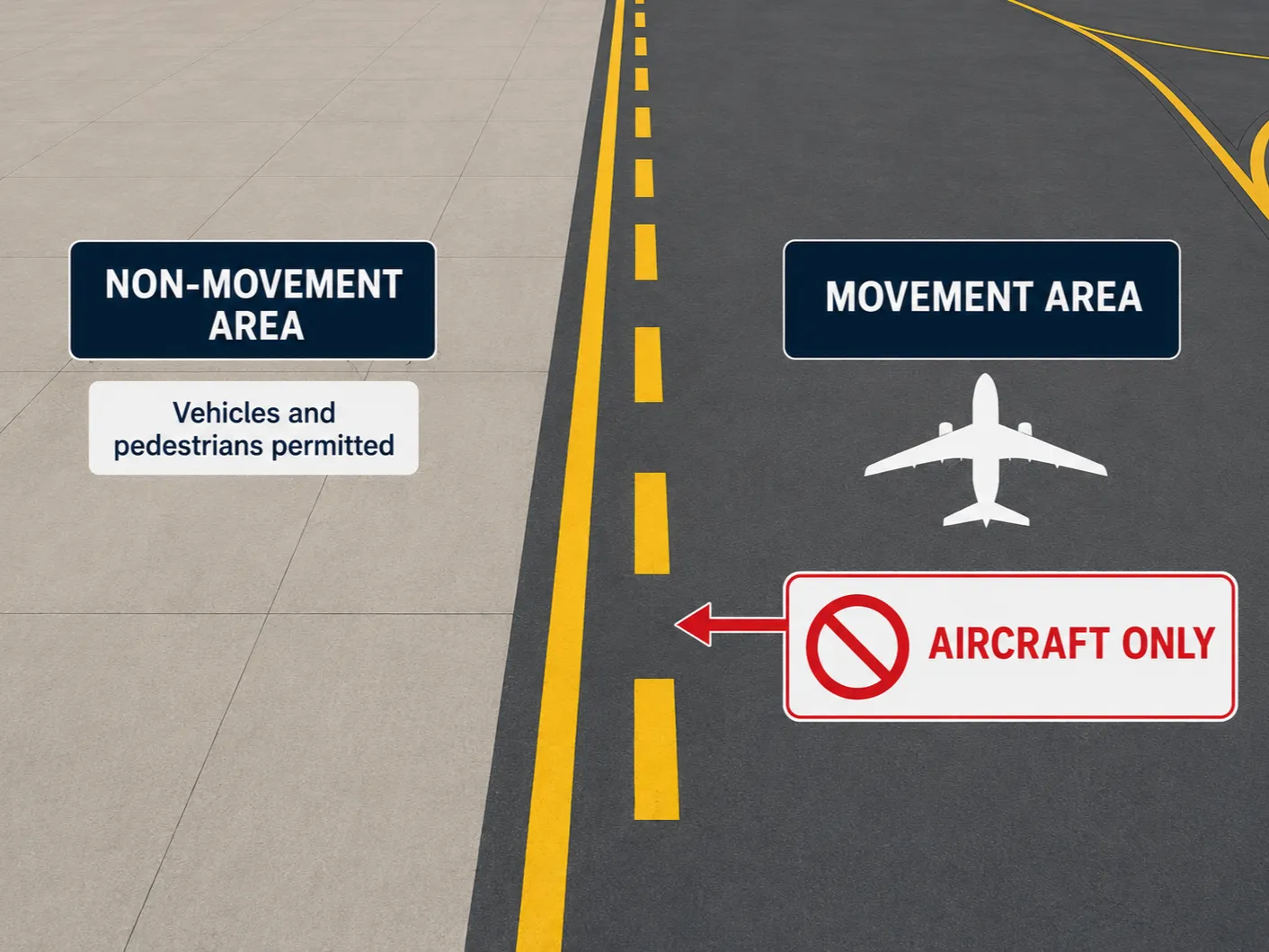 Flight School Dallas aircraft movement area at Dallas Executive Airport
