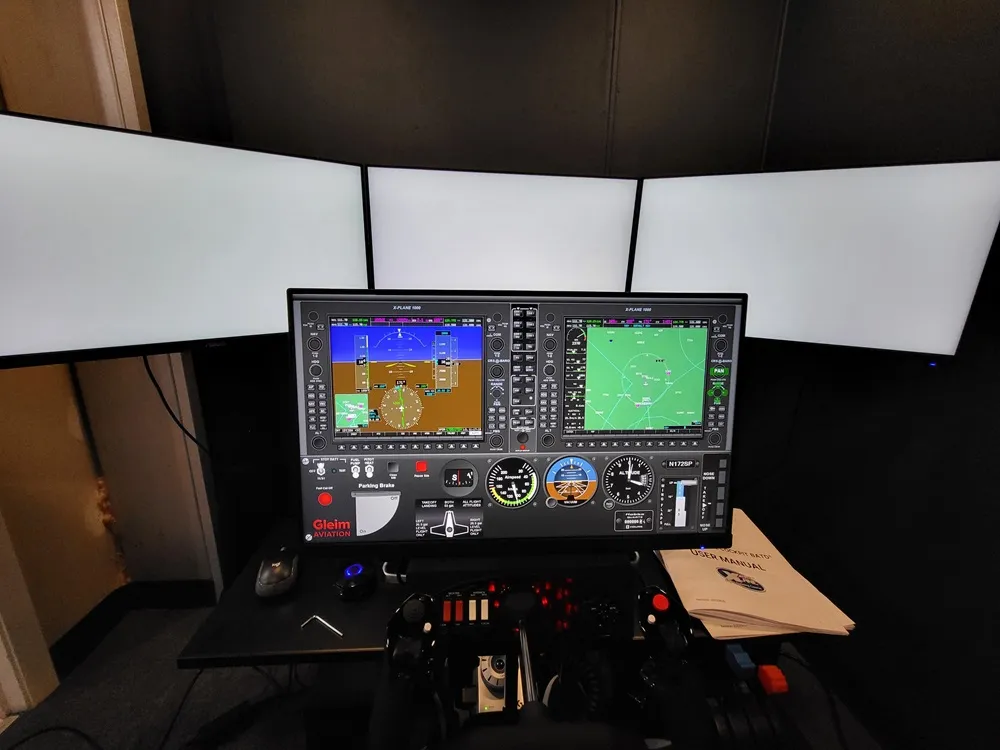 Gleim Virtual Cockpit BATD used for flight simulator training
