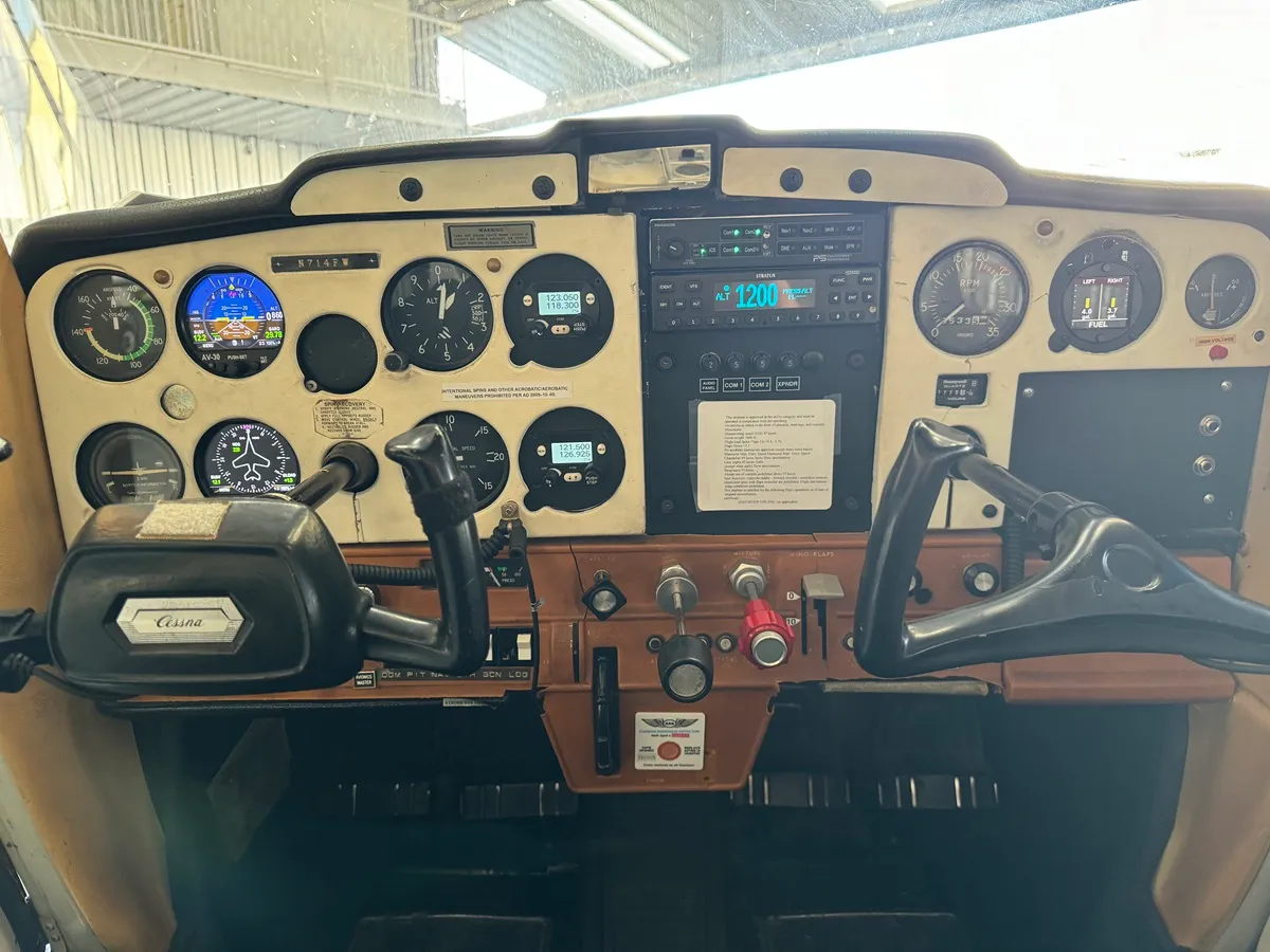 Lit panel view inside Blue Jay N714FW