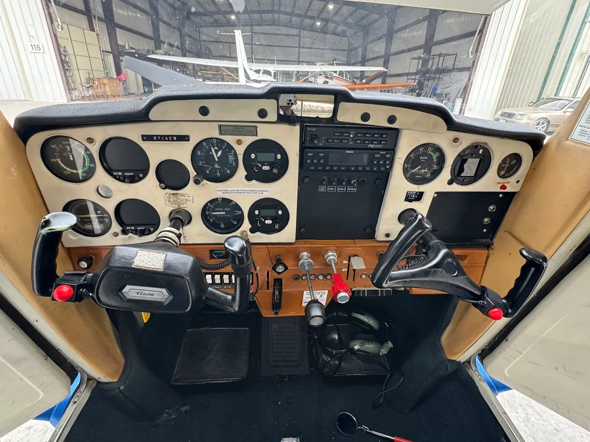 Unlit panel view inside Blue Jay N714FW