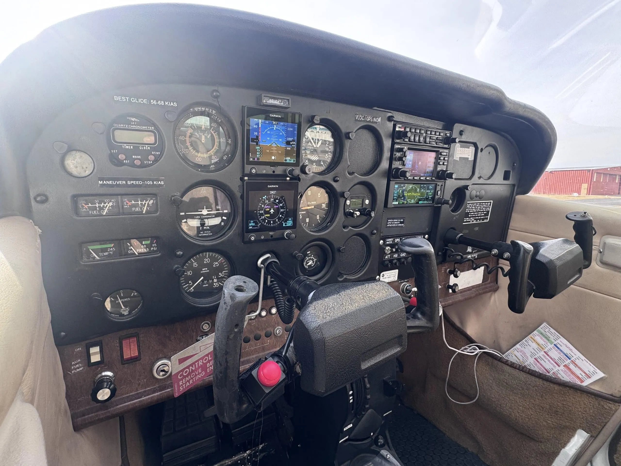 Additional cockpit panel view inside N912AT